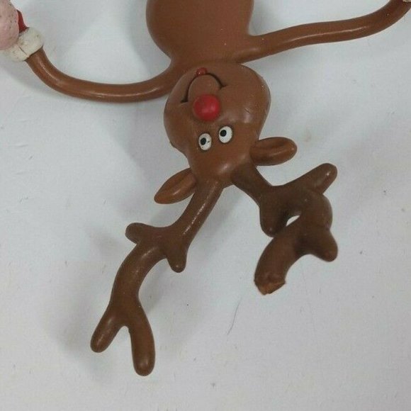 Vintage Russ 7.25" Bendable Reindeer with Ice Cream Cone & Red Shoes & Mittens - Picture 6 of 6